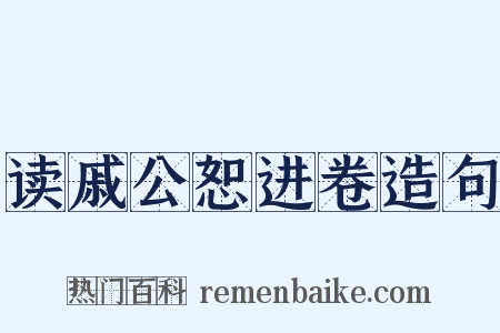 读戚公恕进卷造句是什么意思的图片
